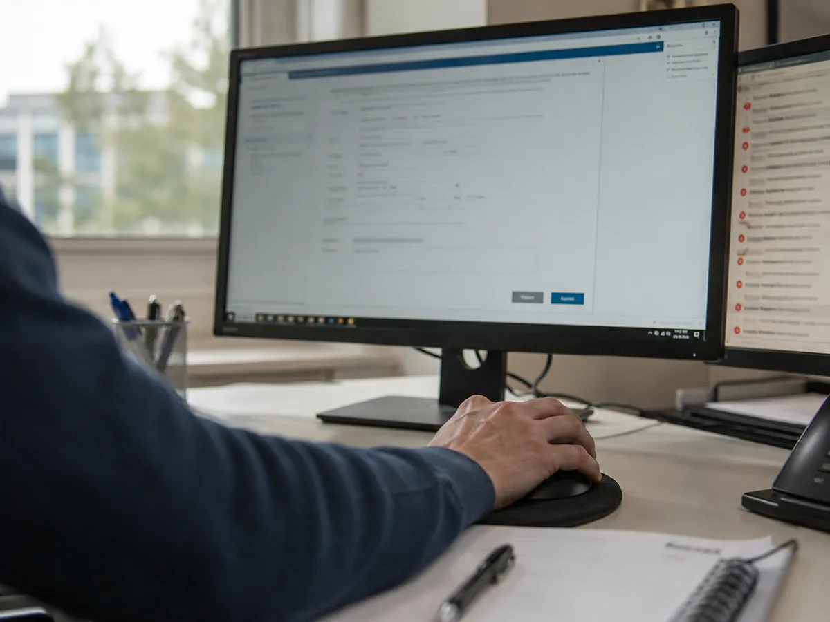 Digitales Formular wartet auf eine manuelle Freigabe - der Prozess läuft, denkt aber nicht mit